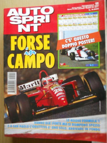 Autosprint 11 1995 con maxi poster Mansell Mc Laren