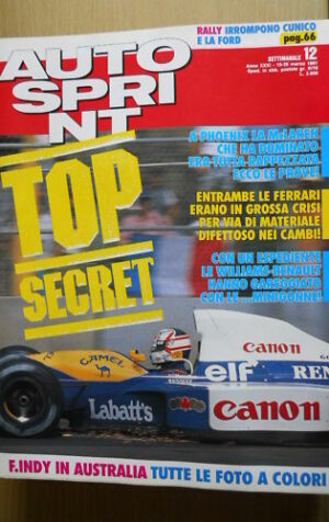 Autosprint 12 1991 Top secret McLAren Williams