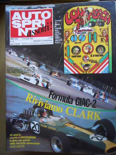Autosprint 15 1978 Jim Clark Superstar a 10 anni morte