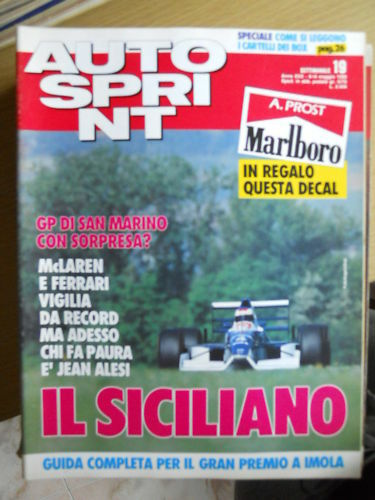 Autosprint 19 1990 Gp. San Marino Mansell Senna