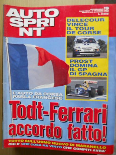 Autosprint 19 1993 Prost domina il Gp di Spagna