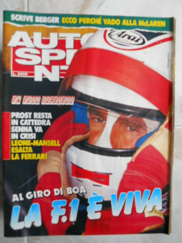 Autosprint 29 1989 Prost Masell Senna Berger