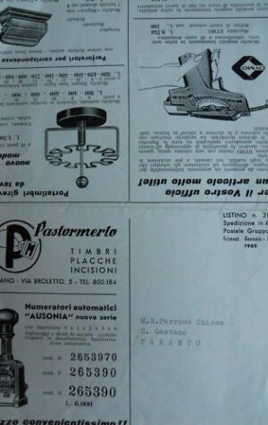 Catalogo Depliant 1965 Pastormerlo - Milano