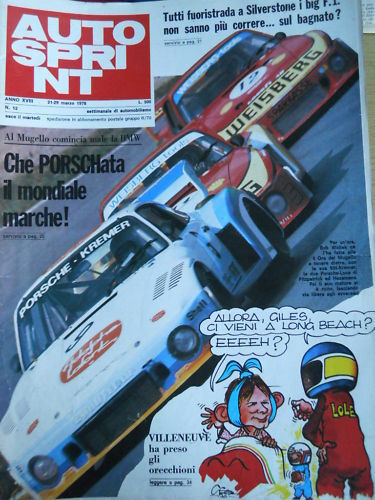 Autosprint 12 1978 Gilles Villeneuve Porsche mondiale