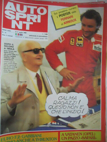 Autosprint 14 1983 Foto poster Mc Laren Watson Lauda