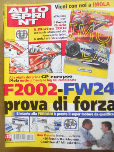 Autosprint 15 2002 con inserto Guida Gp San Marino