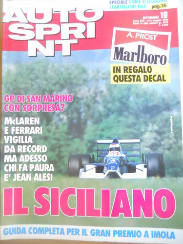 Autosprint 19 1990 Gp di San Marino Mc Laren e Ferrari