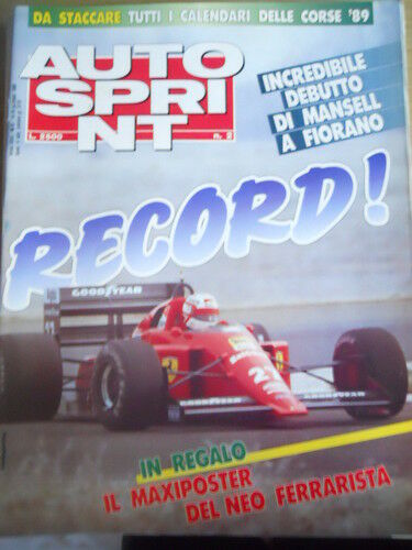 Autosprint 2 1989 Debutto di Mansell Ferrari record