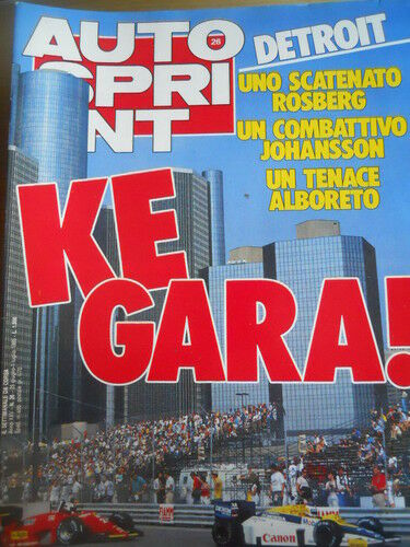 Autosprint 26 1985 Michele Alboreto Johansson Rosberg