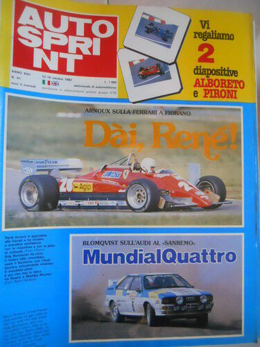 Autosprint 41 1982 Renè ARnoux Ferrari - Blomqvist
