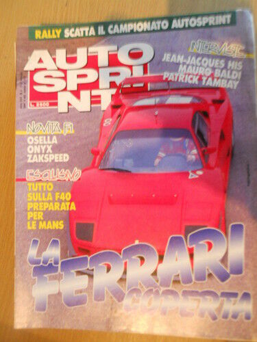 Autosprint 8 1989 Tutto su Ferrari F40 per gara le Mans