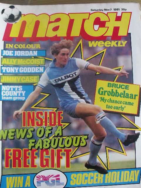 Match weekly magazine soccer 07/11/1981 Poster Notts County - Joe Jordan MILAN