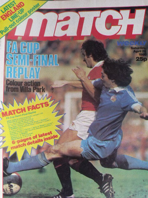 Match weekly magazine soccer 26/04/1980 Poster England 1980