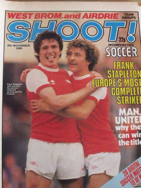 Shoot Magazine Soccer 08/11/1980 Poster West Bromwich - Team Airdrie group