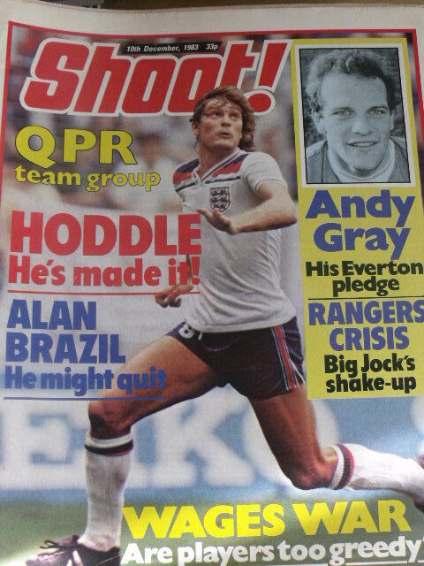 Shoot Magazine Soccer 10/12/1983 Poster Queens PArk Rangers -
