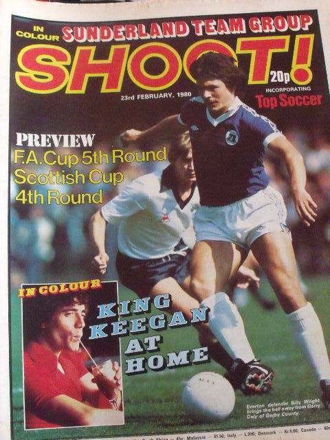Shoot Magazine Soccer 23/02/1980 Poster Sunderland team group - King Keegan