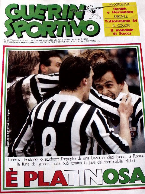 Guerin Sportivo 9 1984 con poster CAVESE 1983-84 - poster BONIEK