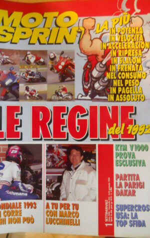 Motosprint 1 1993 Test KTM V1000 - Partita Parigi Dakar - Marco Lucchinelli