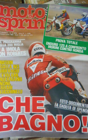 Motosprint 13 1984 Enduro 125 Morini vs Honda - Caduta di Spencer -