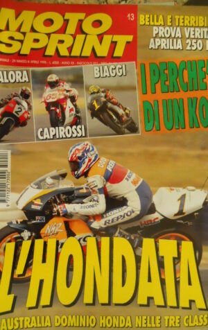 Motosprint 13 1995 Test Aprilia 250 RS - Cadalora Capirossi Biaggi