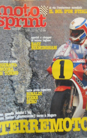 Motosprint 19 1982 Salone Birmingham - Rinaldi tiene duro CROSS 125