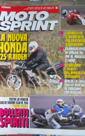 Motosprint 19 1992 Suzuki GSX-R 750 - Honda 125 Raiden - Problemi Cagiva 500