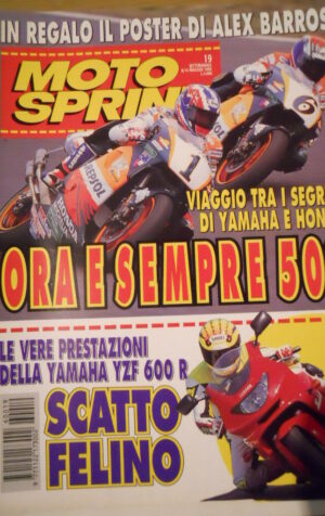Motosprint 19 1996 con maxi poster Alex Barros