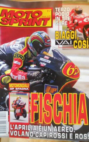 Motosprint 19 1998 Super Aprilia volano Rossi e Capirossi - Max Biaggi vittoria