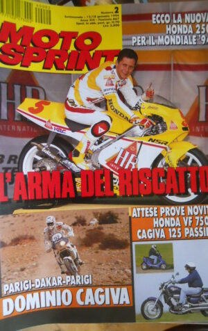 Motosprint 2 1994 Parigi Dakar Dominio Cagiva - Test novità Honda VF 750C Cagiva