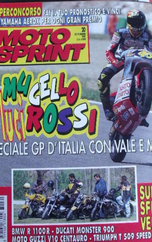 Motosprint 20 1997 Gp Italia con Valentino ROSSI - Test Ducati Monster 900
