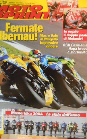 Motosprint 22 2004 con doppio maxi poster di Marco Melandri