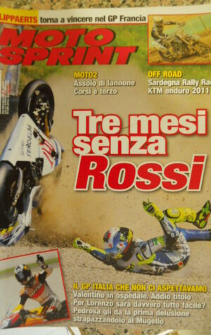Motosprint 23 2010 Philippaerts cross vince Gp Francia Incidente Valentino Rossi