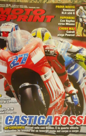 Motosprint 24 2007 Gp Catalunya Stoner su Rossi - Test Kawasaki KLX 450R