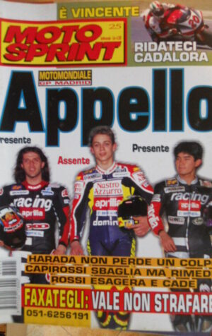 Motosprint 25 1998 Cadalora Capirossi Valentino Rossi Harada Gp Spagna
