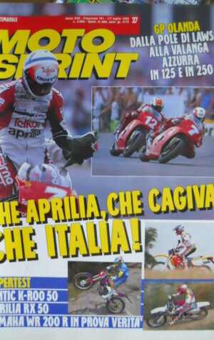 Motosprint 27 1992 Test Fantic K-R00 50 - Aprilia RX 50 - Yamaha WR 200 R