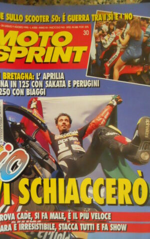Motosprint 30 1995 Gp Bretagna Aprilia domina in 125 - Max Biaggi