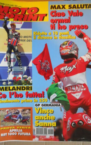Motosprint 30 2001 Marco Melandri primo in 250 - Test verità Aprilia RST 1000 fu