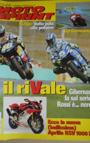 Motosprint 30 2003 La nuova Aprilia RSV 1000 R -Sete Gibernau su Valentino ROSSI