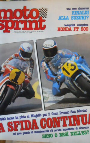 Motosprint 35 1982 Test Honda FT 500 - Rinaldi alla Suzuki - Eric Geboers