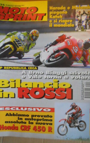 Motosprint 35 2001 Gp Repubblica Ceca Valentino Rossi - Test Honda CRF 450 R