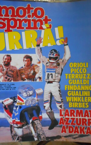 Motosprint 4 1988 Orioli Picco L'Armata azzurra a Dakar - Test Suzuki GSX 250 R