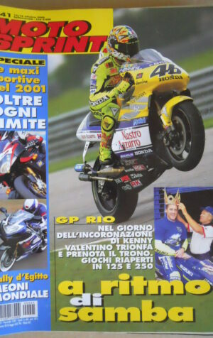 Motosprint 41 2000 Gp Rio trionfo di Valentino ROSSI - Rally d'Egitto Meoni