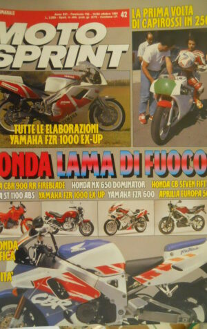 Motosprint 42 1991 La prima volta di Capirossi in 250 - Honda CBR 900 RR Firebla