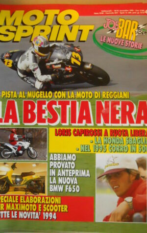 Motosprint 45 1993 Loris Capirossi a ruota libera - Jack Martens Cross - Aprilia