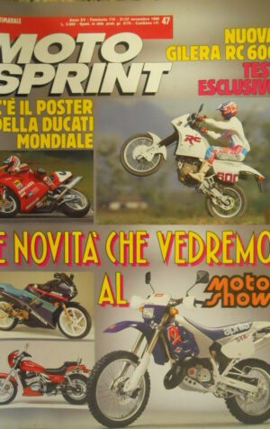 Motosprint 47 1990 Test nuova Gilera RC 600 -