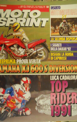 Motosprint 50 1991 Test Yamaha XJ 600S Diversion - Luca Cadalora Top Rider 1991