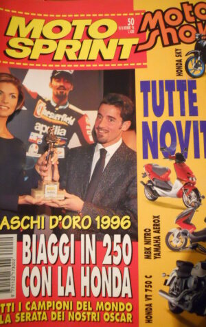 Motosprint 50 1996 Test TGB Ergon - Parigi Dakar 1997 - caschi d'oro Max Biaggi