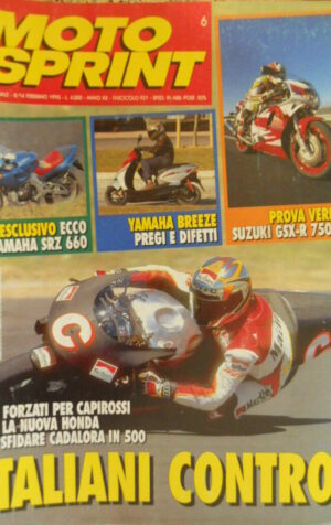 Motosprint 6 1995 test Yamaha SRZ 660 - Test Suzuki GSX-R 750 W