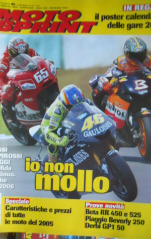 Motosprint 6 2005 Test Beta RR 450 e 525 Derbi GP1 50 - Rossi Biaggi Capirossi