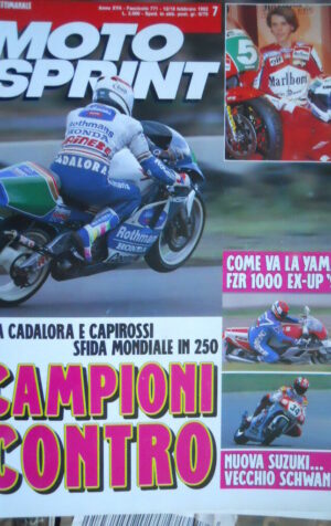 Motosprint 7 1992 Cadalora Capirossi sfida mondiale in 250 - Yamaha FZR 1000